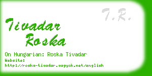 tivadar roska business card